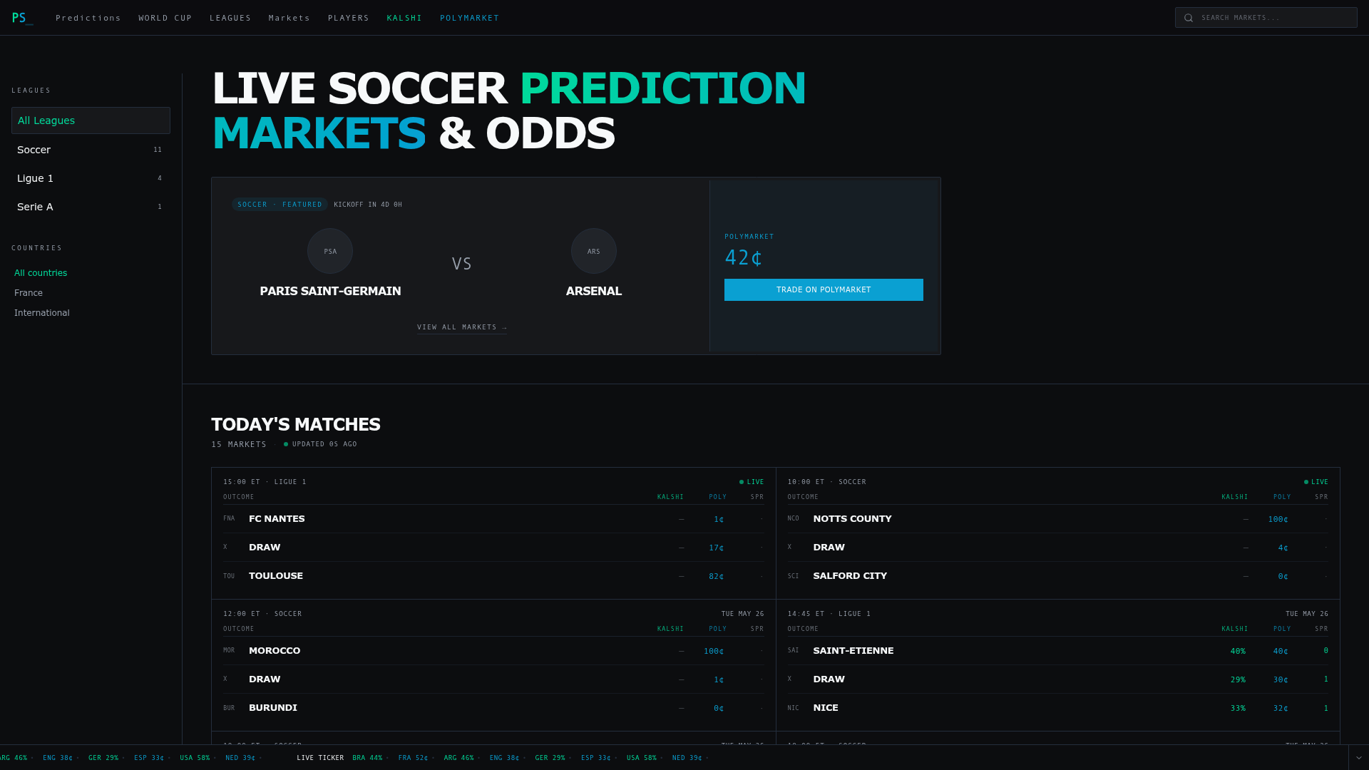 Predictions Soccer desktop